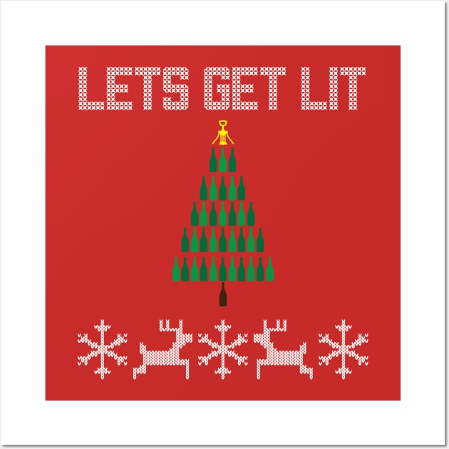 Christmas Tree - Let's Get Lit Wall Art by mymainmandeebo